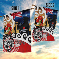 New Zealand Waitangi And ANZAC Day Garden Flag Aotearoa Maori Tiki With Last Post LT14 - Polynesian Pride