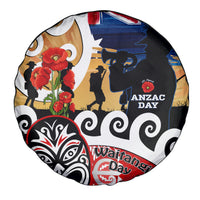 New Zealand Waitangi And ANZAC Day Spare Tire Cover Aotearoa Maori Tiki With Last Post LT14 - Polynesian Pride