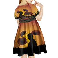 Tokelau ANZAC Day Kid Short Sleeve Dress Camouflage With Poppies Lest We Forget LT14 - Polynesian Pride