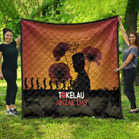 Tokelau ANZAC Day Quilt Camouflage With Poppies Lest We Forget LT14 - Polynesian Pride
