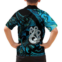 Manaia New Zealand Matariki Family Matching Off Shoulder Short Dress and Hawaiian Shirt NZ Paua Shell Maori Art LT14 - Polynesian Pride