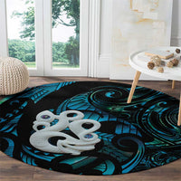 Manaia New Zealand Matariki Round Carpet NZ Paua Shell Maori Art