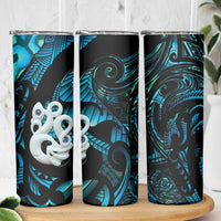 Manaia New Zealand Matariki Skinny Tumbler NZ Paua Shell Maori Art LT14 - Polynesian Pride