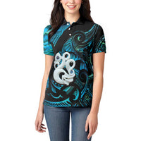 Manaia New Zealand Matariki Women Polo Shirt NZ Paua Shell Maori Art LT14 - Polynesian Pride