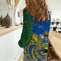 Personalised Independence Day Solomon Islands Women Casual Shirt Happy 45th Anniversary LT14 - Polynesian Pride