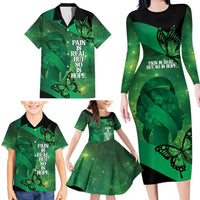 Personalised World Mental Health Awareness Month Family Matching Long Sleeve Bodycon Dress and Hawaiian Shirt Warriors Brave Strong Galaxy Vibes LT14 - Polynesian Pride