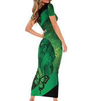 Personalised World Mental Health Awareness Month Family Matching Short Sleeve Bodycon Dress and Hawaiian Shirt Warriors Brave Strong Galaxy Vibes LT14 - Polynesian Pride