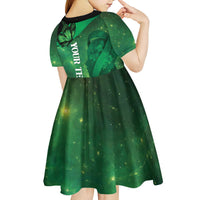 Personalised World Mental Health Awareness Month Kid Short Sleeve Dress Warriors Brave Strong Galaxy Vibes LT14 - Polynesian Pride