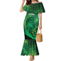 Personalised World Mental Health Awareness Month Mermaid Dress Warriors Brave Strong Galaxy Vibes LT14 Women Green - Polynesian Pride