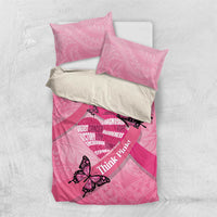 Polynesia Breast Cancer Awareness Month Bedding Set Pink Ribbon Mix Butterflies