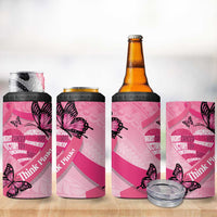 Polynesia Breast Cancer Awareness Month 4 in 1 Can Cooler Tumbler Pink Ribbon Mix Butterflies LT14 - Polynesian Pride
