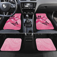 Polynesia Breast Cancer Awareness Month Car Mats Pink Ribbon Mix Butterflies