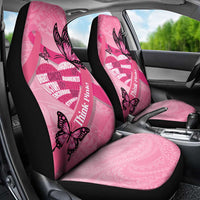 Polynesia Breast Cancer Awareness Month Car Seat Cover Pink Ribbon Mix Butterflies