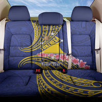 Personalised Tokelau Tokehega Day Back Car Seat Cover Tokelauan Tatau Flag Color LT14 One Size Blue - Polynesian Pride