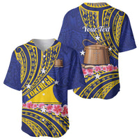 Personalised Tokelau Tokehega Day Baseball Jersey Tokelauan Tatau Flag Color LT14 - Polynesian Pride
