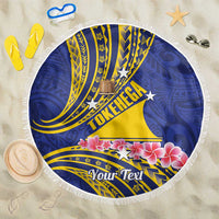 Personalised Tokelau Tokehega Day Beach Blanket Tokelauan Tatau Flag Color LT14 One Size 150cm Blue - Polynesian Pride