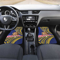 Personalised Tokelau Tokehega Day Car Mats Tokelauan Tatau Flag Color LT14 Set 2pcs - Front Blue - Polynesian Pride