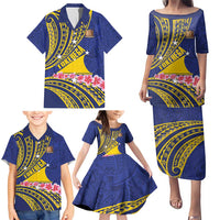 Personalised Tokelau Tokehega Day Family Matching Puletasi and Hawaiian Shirt Tokelauan Tatau Flag Color LT14 - Polynesian Pride