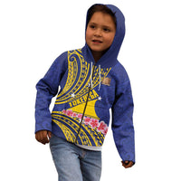 Personalised Tokelau Tokehega Day Kid Hoodie Tokelauan Tatau Flag Color LT14 - Polynesian Pride