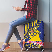 Personalised Tokelau Tokehega Day Luggage Cover Tokelauan Tatau Flag Color LT14 - Polynesian Pride