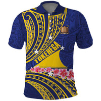 Personalised Tokelau Tokehega Day Polo Shirt Tokelauan Tatau Flag Color LT14 Blue - Polynesian Pride