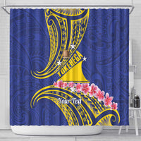 Personalised Tokelau Tokehega Day Shower Curtain Tokelauan Tatau Flag Color LT14 - Polynesian Pride
