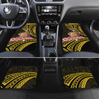 Personalised Tokelau Tokehega Day Car Mats Tokelauan Tatau Black Color LT14 Set 4pcs Black - Polynesian Pride