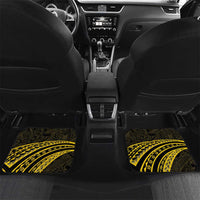 Personalised Tokelau Tokehega Day Car Mats Tokelauan Tatau Black Color LT14 Set 2pcs - Back Black - Polynesian Pride