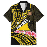 Personalised Tokelau Tokehega Day Family Matching Short Sleeve Bodycon Dress and Hawaiian Shirt Tokelauan Tatau Black Color LT14 Dad's Shirt - Short Sleeve Black - Polynesian Pride