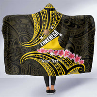 Personalised Tokelau Tokehega Day Hooded Blanket Tokelauan Tatau Black Color LT14 One Size Black - Polynesian Pride