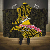 Personalised Tokelau Tokehega Day Hooded Blanket Tokelauan Tatau Black Color LT14 - Polynesian Pride