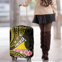 Personalised Tokelau Tokehega Day Luggage Cover Tokelauan Tatau Black Color LT14 - Polynesian Pride