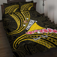 Personalised Tokelau Tokehega Day Quilt Bed Set Tokelauan Tatau Black Color LT14 Black - Polynesian Pride