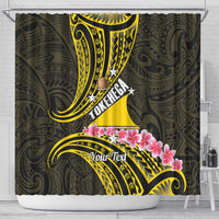 Personalised Tokelau Tokehega Day Shower Curtain Tokelauan Tatau Black Color LT14 - Polynesian Pride