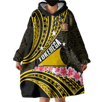 Personalised Tokelau Tokehega Day Wearable Blanket Hoodie Tokelauan Tatau Black Color LT14 - Polynesian Pride