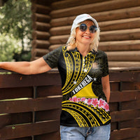 Personalised Tokelau Tokehega Day Women Polo Shirt Tokelauan Tatau Black Color - Polynesian Pride