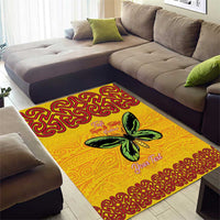 Personalised Tufi Tapa and Tattoo Festival Area Rug PNG Oro Butterfly Tapa Pattern LT14 - Polynesian Pride