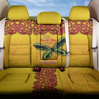 Personalised Tufi Tapa and Tattoo Festival Back Car Seat Cover PNG Oro Butterfly Tapa Pattern LT14 One Size Yellow - Polynesian Pride
