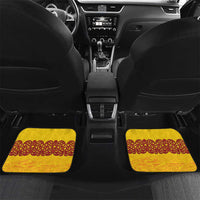 Personalised Tufi Tapa and Tattoo Festival Car Mats PNG Oro Butterfly Tapa Pattern LT14 Set 2pcs - Back Yellow - Polynesian Pride