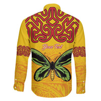 Personalised Tufi Tapa and Tattoo Festival Family Matching Off Shoulder Maxi Dress and Hawaiian Shirt PNG Oro Butterfly Tapa Pattern LT14 - Polynesian Pride