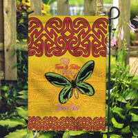 Personalised Tufi Tapa and Tattoo Festival Garden Flag PNG Oro Butterfly Tapa Pattern LT14 Garden Flag Yellow - Polynesian Pride