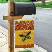 Personalised Tufi Tapa and Tattoo Festival Garden Flag PNG Oro Butterfly Tapa Pattern LT14 - Polynesian Pride
