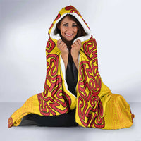 Personalised Tufi Tapa and Tattoo Festival Hooded Blanket PNG Oro Butterfly Tapa Pattern LT14 - Polynesian Pride