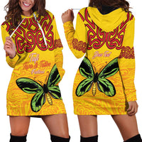 Personalised Tufi Tapa and Tattoo Festival Hoodie Dress PNG Oro Butterfly Tapa Pattern LT14 - Polynesian Pride