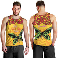 Personalised Tufi Tapa and Tattoo Festival Men Tank Top PNG Oro Butterfly Tapa Pattern LT14 - Polynesian Pride