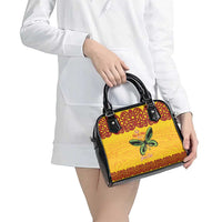 Personalised Tufi Tapa and Tattoo Festival Shoulder Handbag PNG Oro Butterfly Tapa Pattern LT14 - Polynesian Pride
