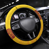 Tufi Tapa and Tattoo Festival Steering Wheel Cover PNG Oro Butterfly Tapa Pattern - Polynesian Pride