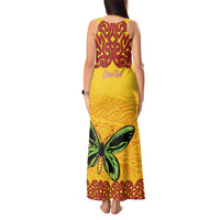 Personalised Tufi Tapa and Tattoo Festival Tank Maxi Dress PNG Oro Butterfly Tapa Pattern LT14 - Polynesian Pride