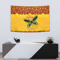 Personalised Tufi Tapa and Tattoo Festival Tapestry PNG Oro Butterfly Tapa Pattern LT14 - Polynesian Pride
