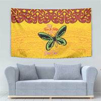 Personalised Tufi Tapa and Tattoo Festival Tapestry PNG Oro Butterfly Tapa Pattern LT14 - Polynesian Pride